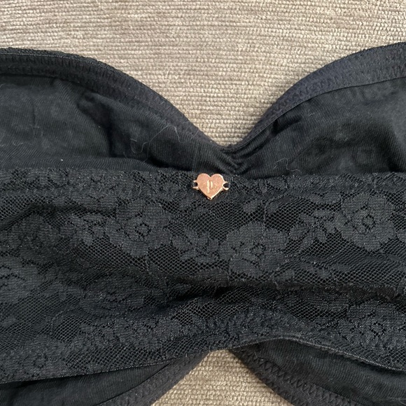 Victoria’s Secret PINK Studded Black Bandeau Top / Bra - Picture 3 of 4